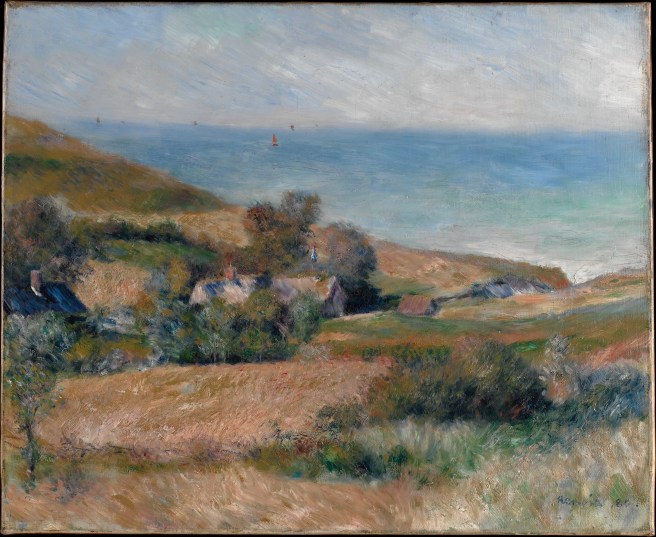 Pierre-Auguste Renoir View of the Seacoast near Wargemont in Normandy, with luminous coastal color.